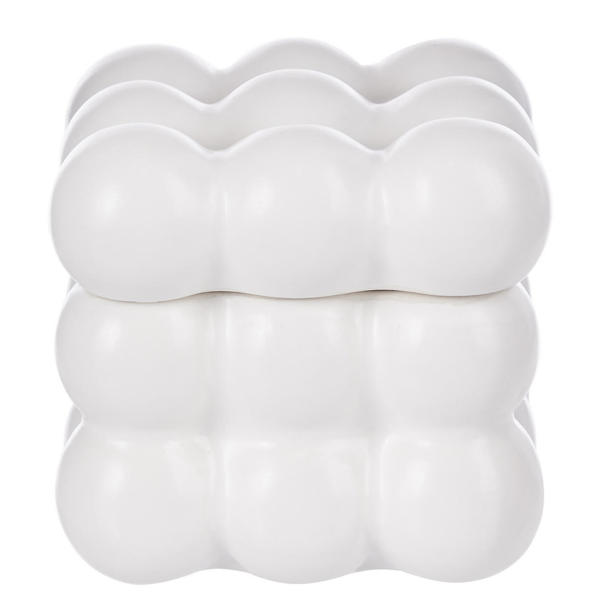 AUFBEWAHRUNGSDOSE Bubble - Weiß, Keramik (9/9/9cm) - Butlers