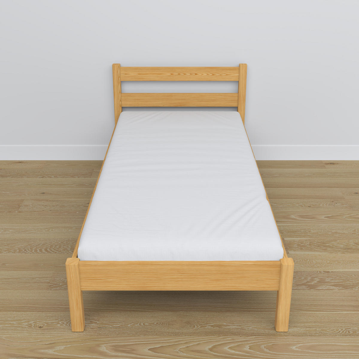 BETT N01 Naturkiefer 80/180 - Hellbraun, Naturmaterialien/Holz (80/180cm) - N-Wood