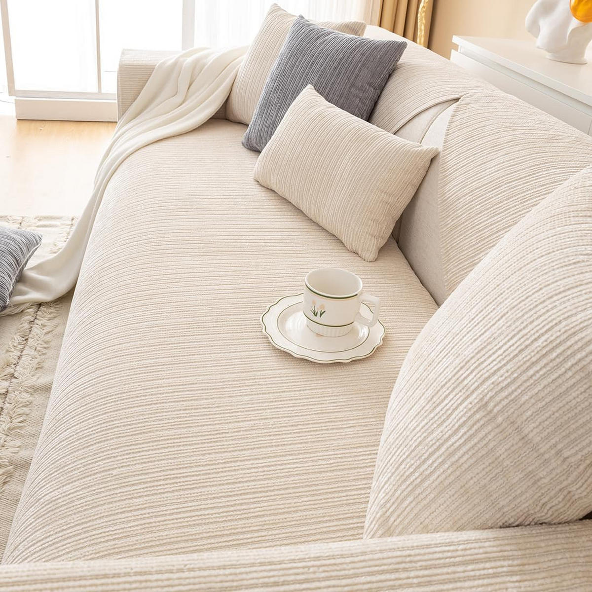 SOFAÜBERWURF Beige 1 Stück - Ecru, Textil (70/180cm) - Kaket