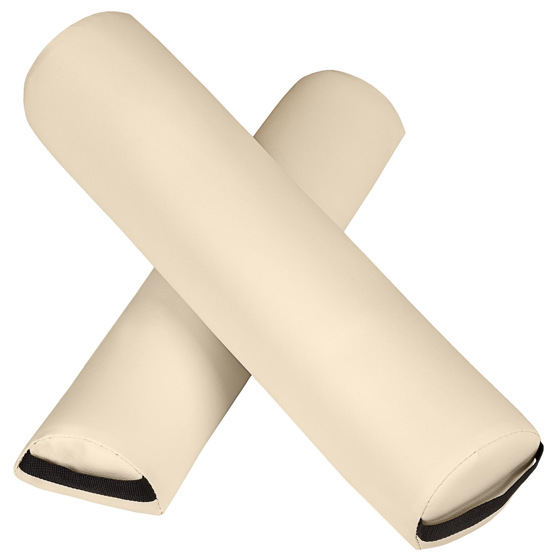LAGERUNGSROLLEN-SET ,inklusive Tragegriffe und Reißverschluss,beige - Beige, Leder (8/64cm) - tectake