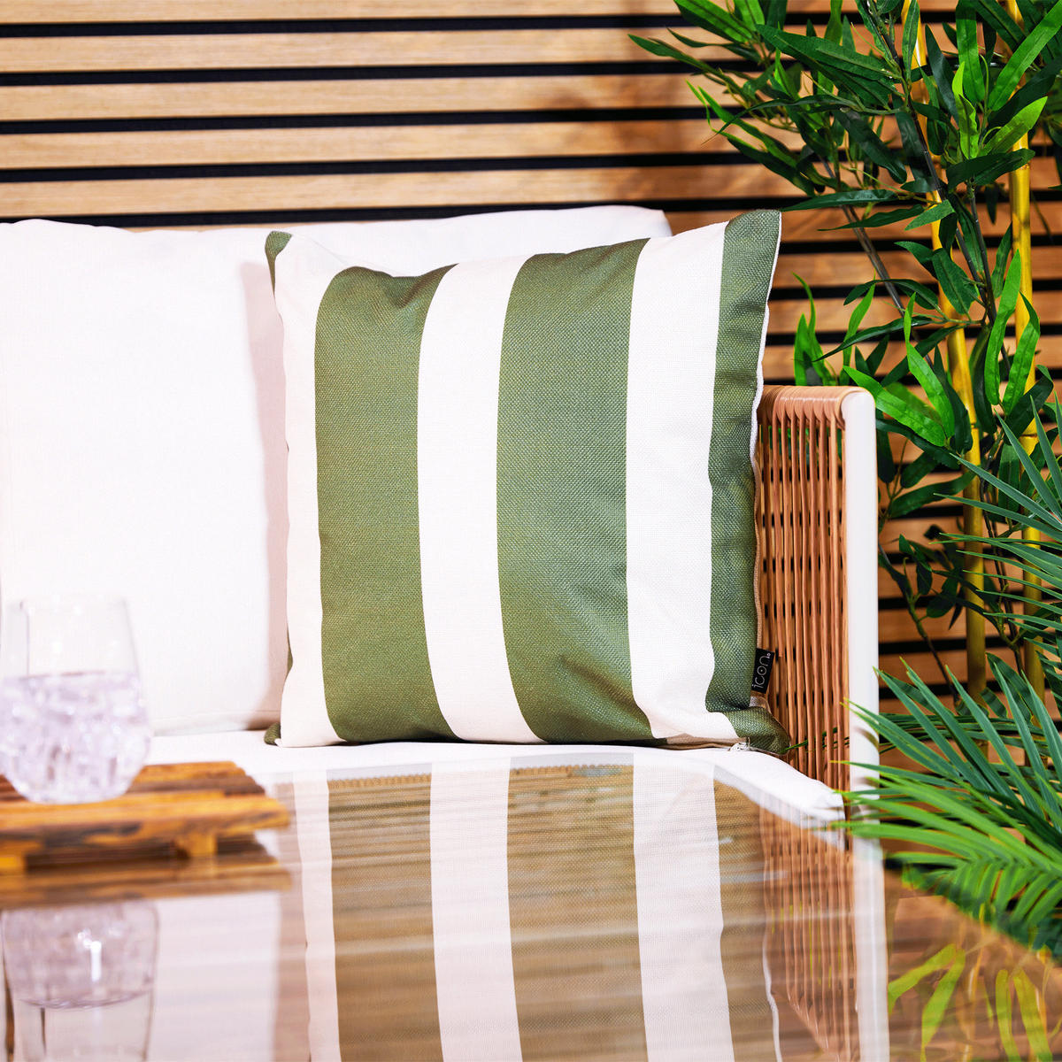 DEKOKISSEN 2er Set - Grün, Textil (43/43cm) - icon