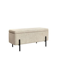 SITZBANK aus Stoff und Metall L100cm - KOS - color_beige - Beige, Textil (100/46/44cm) - Drawer