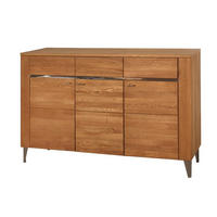 KOMMODE Latina Honig Eiche 155 / 42 / 91cm - Honigeiche/Braun, Holz/Metall (155/91/42cm) - Feldmann-Wohnen