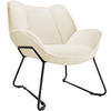 SESSEL Kjeld,73 x 72 x 81 cm,creme-weiß - Creme/Weiß, Kunststoff (73/81/72cm) - tectake