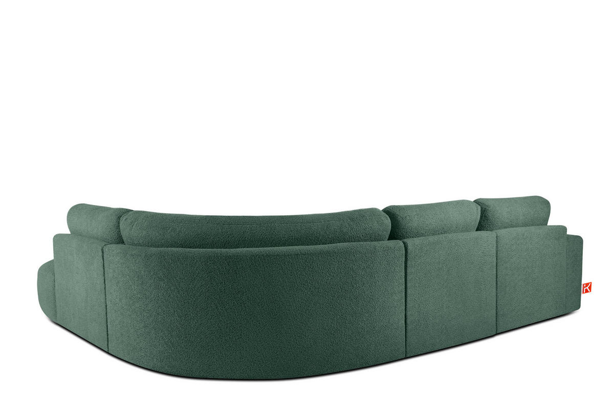 ECKSOFA RECHTS ZUCCO, Grün - Grün, Holz/Holzwerkstoff (304/293cm) - KONSIMO®