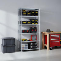 SCHRAUBREGAL PANDA | HxBxT 180x80x30cm | 5 Fachböden | Fachlast 75kg | Verzinkt - Silberfarben, Metall (80/180/30cm) - PROREGAL