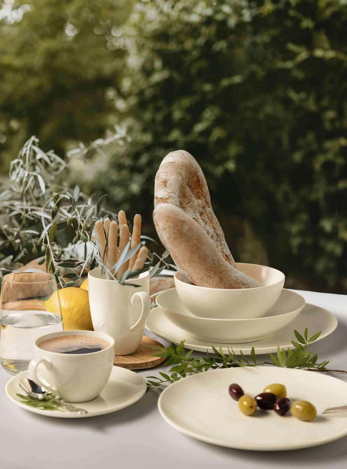 KAFFEESERVICE Savona Fine Diamond creme 18er Set - Creme, Keramik (24/18.1/43cm) - Seltmann Weiden