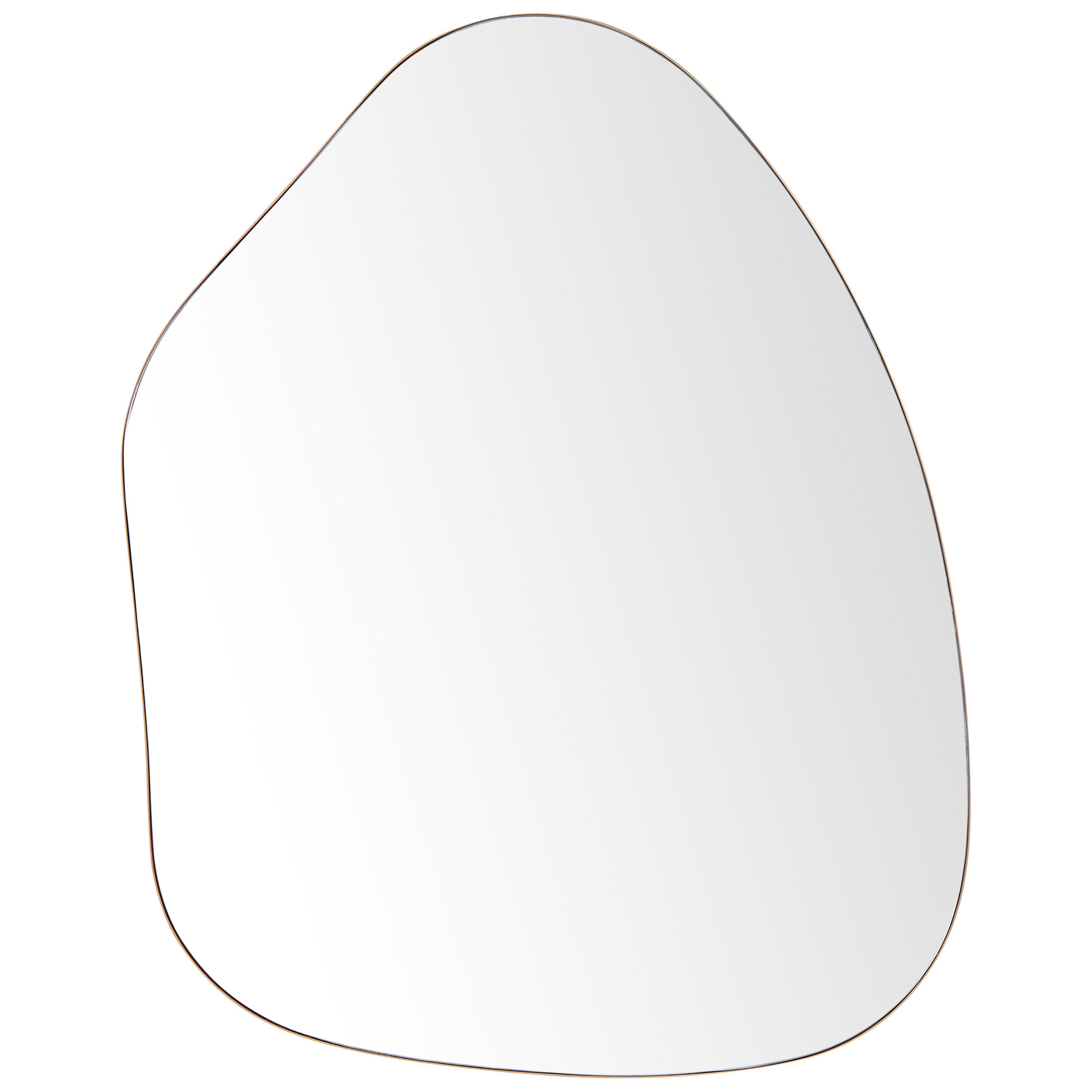 WANDSPIEGEL Metall gold asymmetrisch 70/92 cm Puteaux - Goldfarben, Metall (70/92/3cm) - Beliani