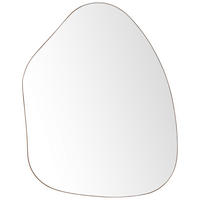 WANDSPIEGEL Metall gold asymmetrisch 70/92 cm Puteaux - Goldfarben, Metall (70/92/3cm) - Beliani