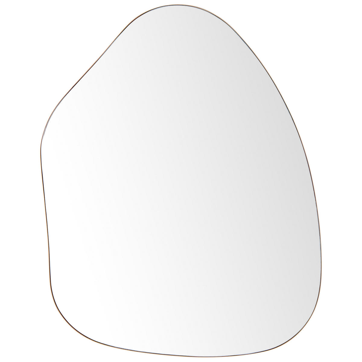 WANDSPIEGEL Metall gold asymmetrisch 70/92 cm Puteaux - Goldfarben, Metall (70/92/3cm) - Beliani