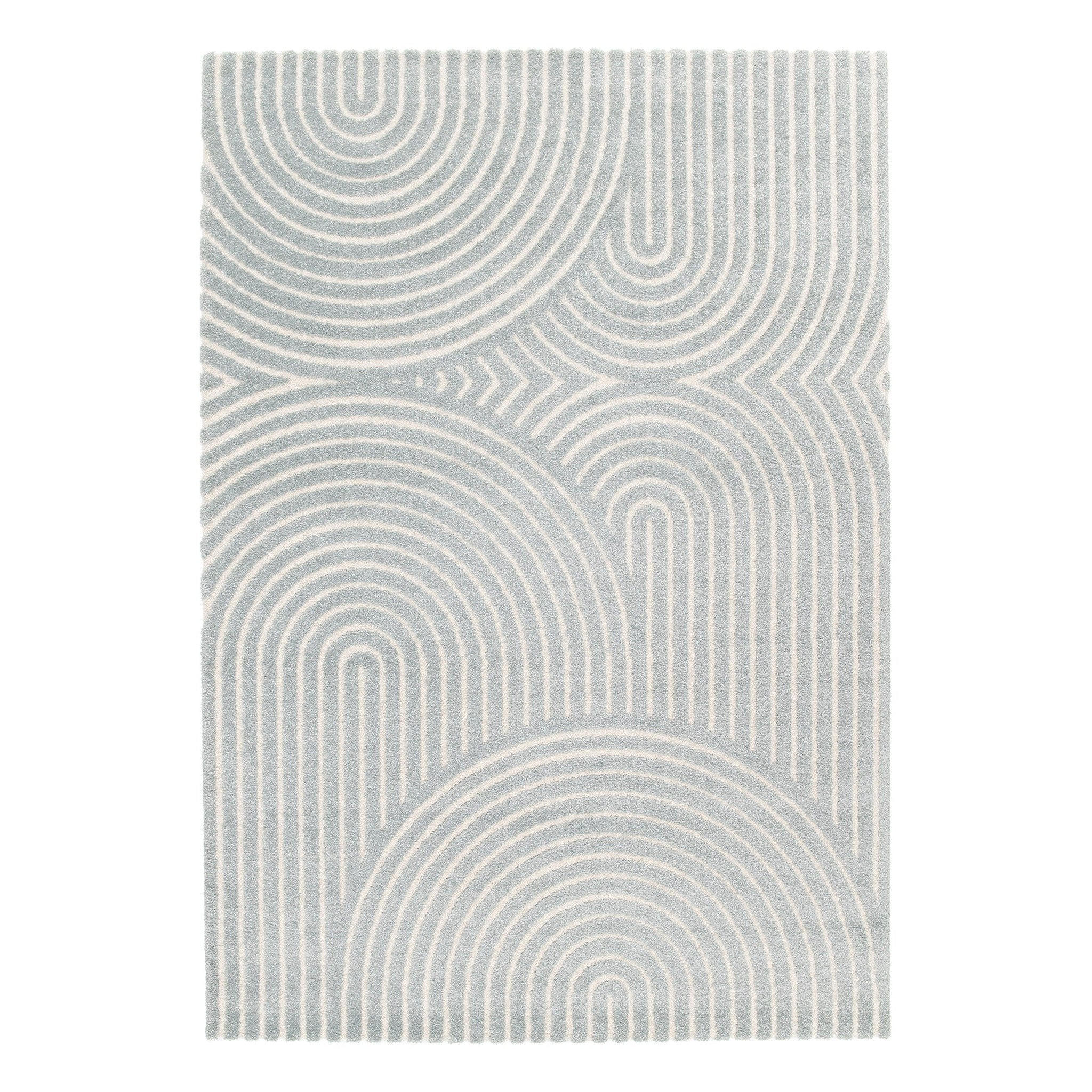 TEPPICH sehr weich mit Relief-Effekt blau - Blau, Textil (160/230cm) - AFK Living