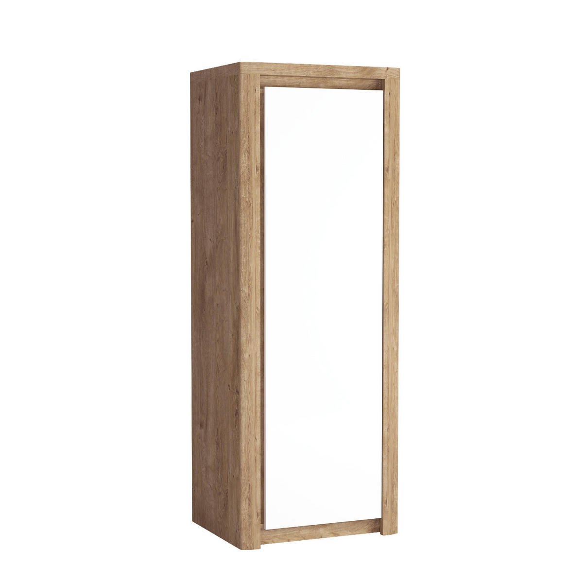 DREHTÜRENSCHRANK VARUS 72,5/197/59 cm 1-türig Eichefarben - Eichefarben/Weiß, Holzwerkstoff (72.5/197/59cm) - MASSENO