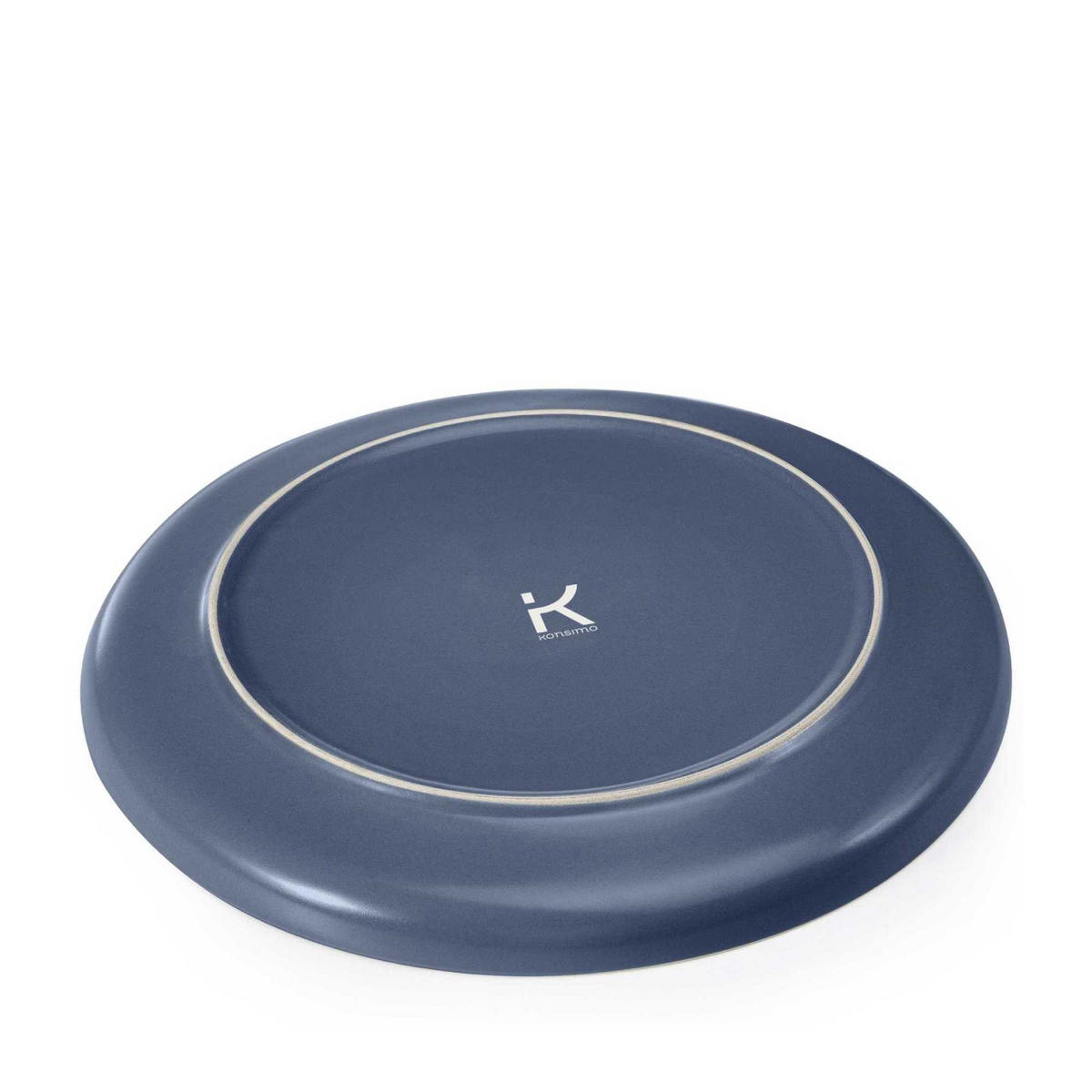 TELLER-SET VICTO 6-tlg Dessertteller, matt blau - Blau, Keramik (20/2/20cm) - KONSIMO®