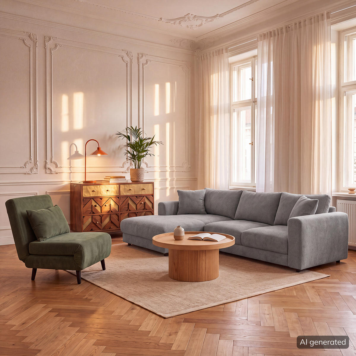 ECKSOFA mit Longchair - Schwarz/Grau, Holz/Kunststoff (286/183cm) - home24