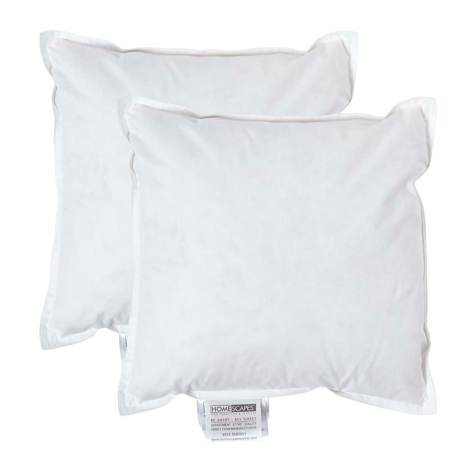 FÜLLKISSEN 2er-Set, Federkissen 30/30 cm - Weiß, Textil (30/30cm) - Homescapes