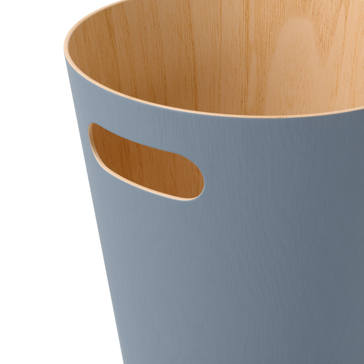 ABFALLEIMER Woodrow, Schieferblau - Blau, Holz (23/28/23cm)