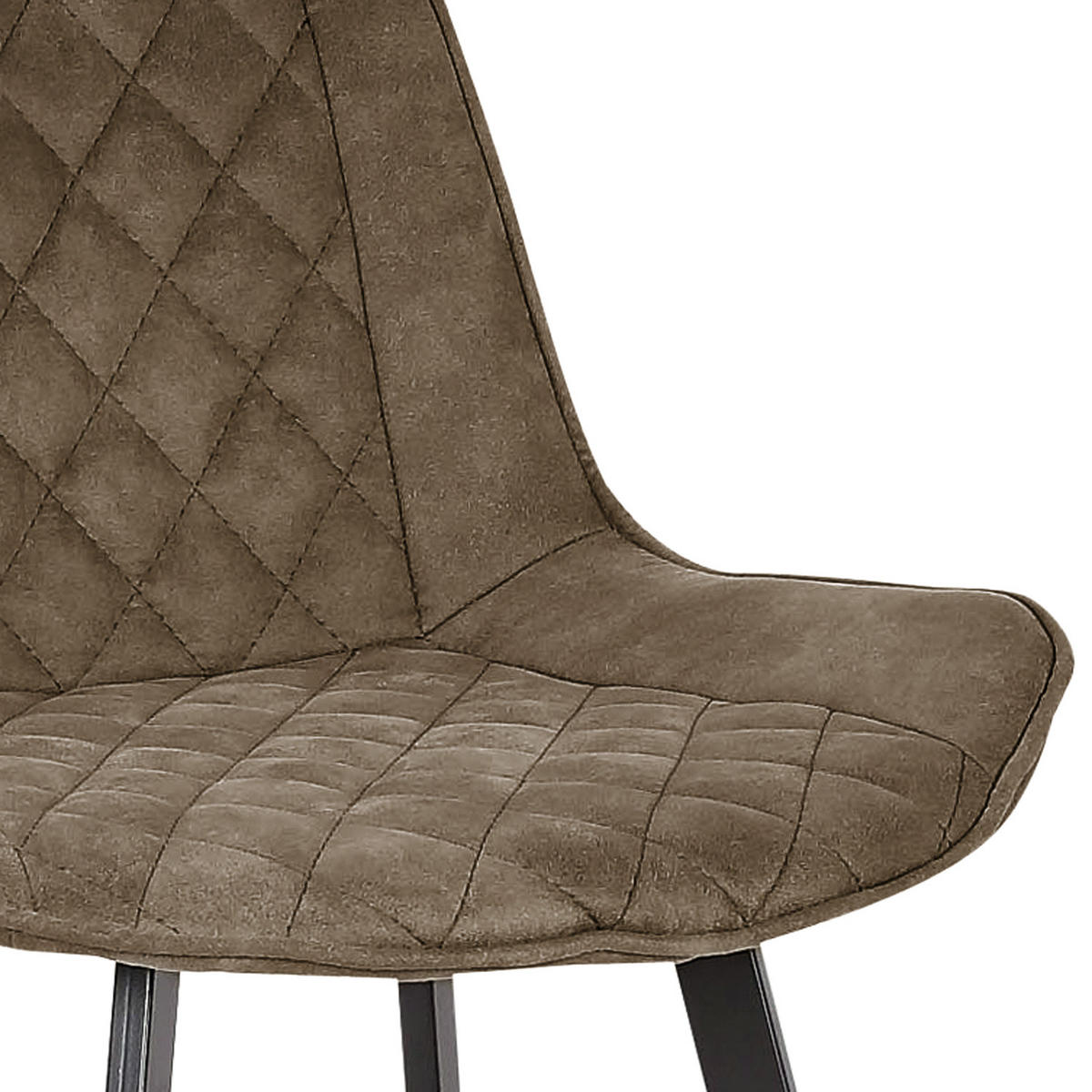 BARSTUHL - Metall, 2er-Set - Beige/Grau, Textil (51/95/52cm) - home24