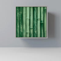 SIDEBOARD NATURAL GREEN, Grau, 57,5x42x57,5 cm, Ohne Füße - Multicolor/Grau, Holzwerkstoff (57.5/57.5/42cm) - SpaceRebels