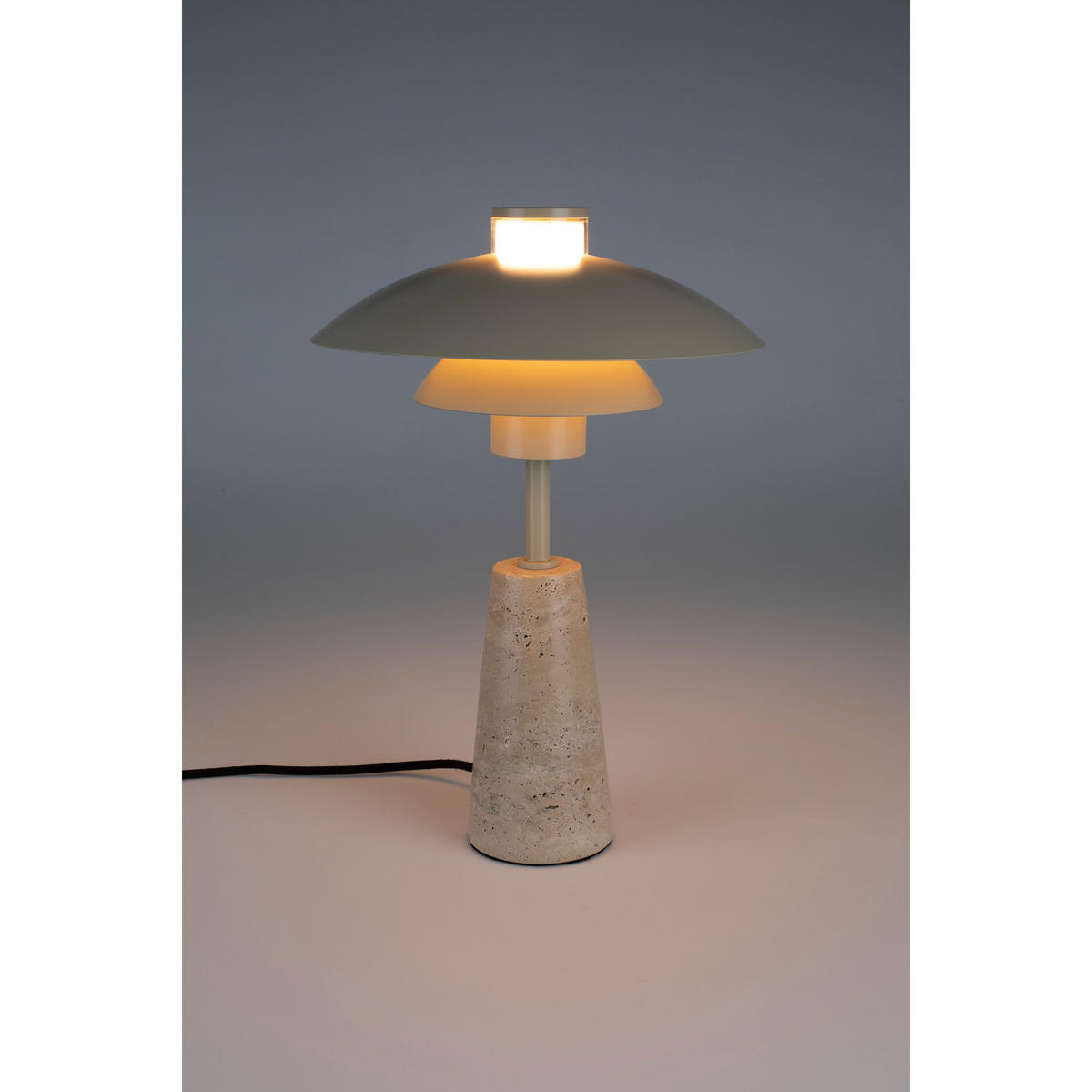 TISCHLAMPE Cole Beige - Beige, Stein (26/26/37cm) - Zuiver