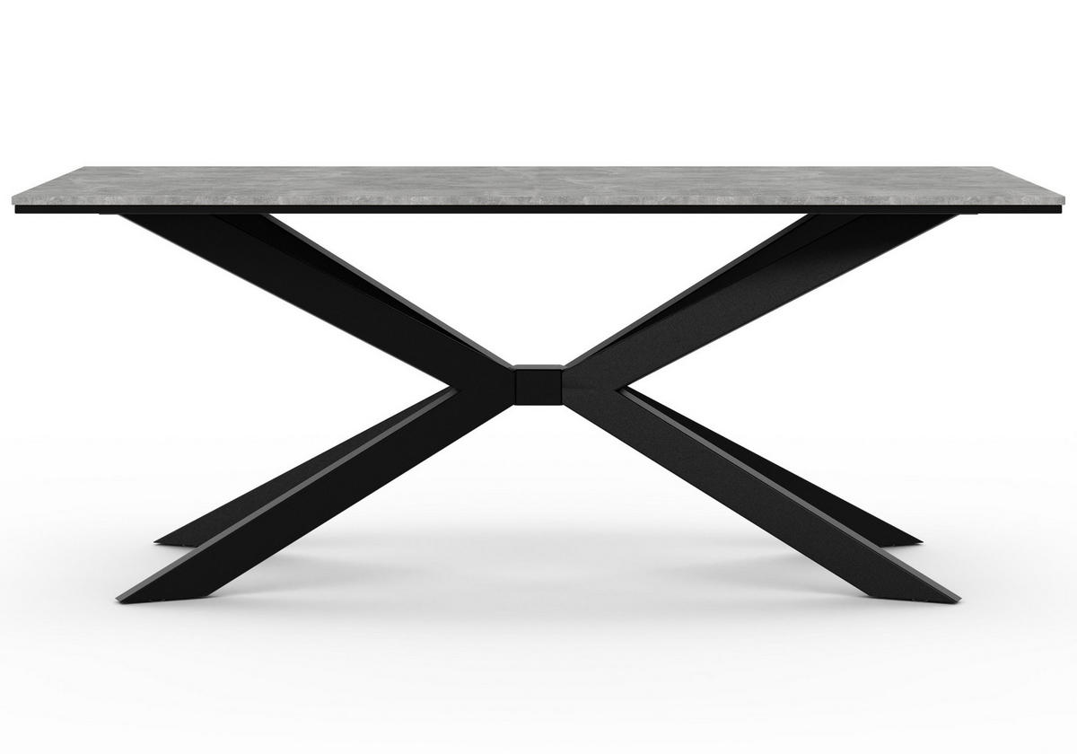ESSTISCH 190 cm in Steingrau - Grau, Metall (90/190/76.5cm) - Home Collective