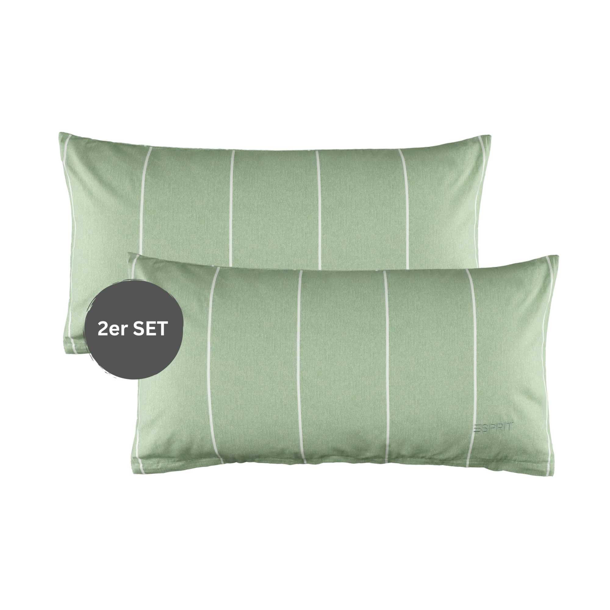 RENFORCÉ KISSENBEZÜGE HARPLINES - Grün, Textil (40/80cm) - Esprit