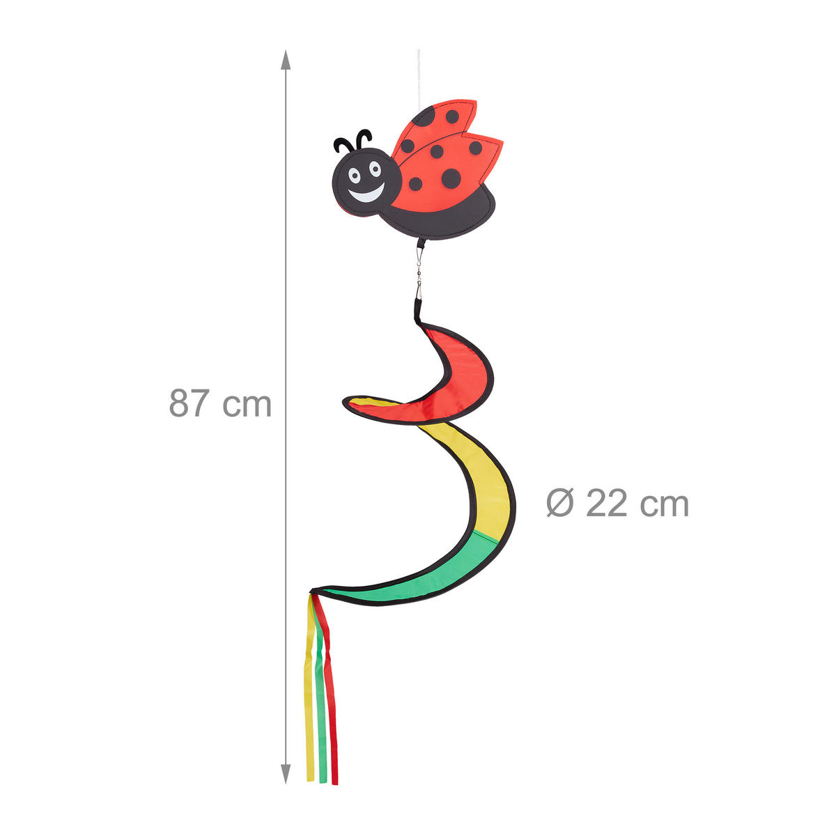 3XWINDSPIEL - Multicolor, Kunststoff/Textil (22/22/87cm) - Relaxdays