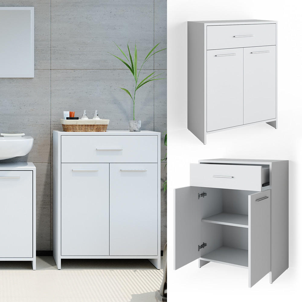 Vicco MIDISCHRANK Weiß 60cm × 33cm × 80cm