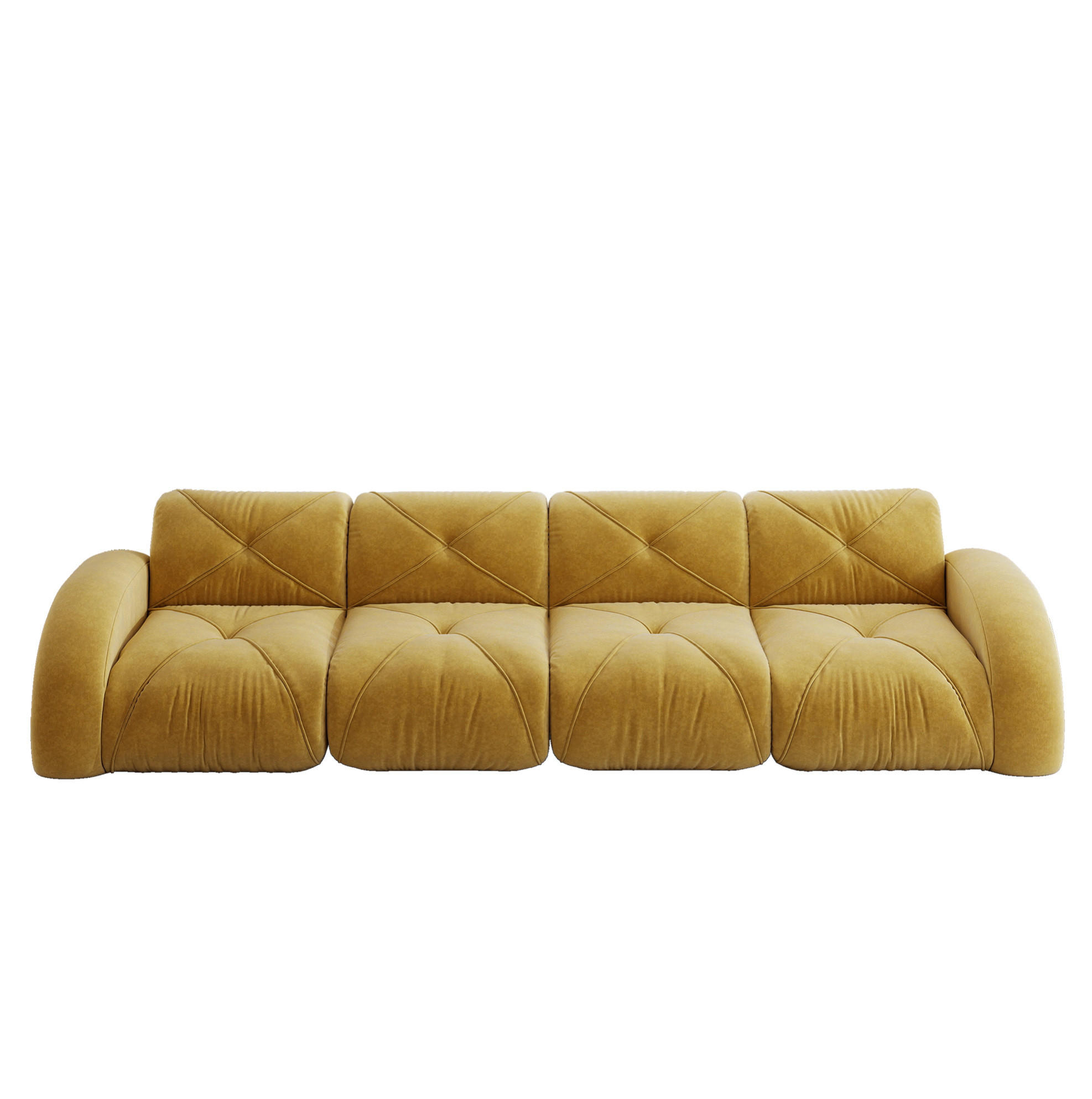 Modenvie Modulsofa Gelb 95x76x358 cm