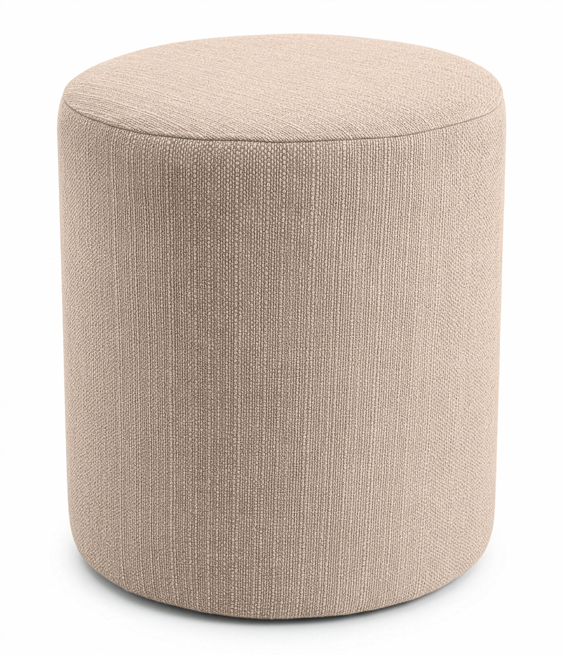 HOCKER M22 Beige 41/45/41 cm rund - Beige, Textil (41/45/41cm) - Livojo