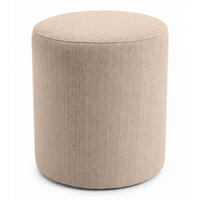 HOCKER M22 Beige 41/45/41 cm rund - Beige, Textil (41/45/41cm) - Livojo