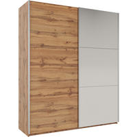 SCHWEBETÜRENSCHRANK ORIANNA 200/244/65 cm 2-türig mit Spiegel Eiche Wotan - Eiche Wotan, Holzwerkstoff (200/244/65cm) - MASSENO