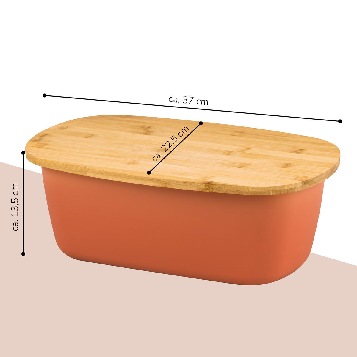BROTKASTEN, braun - Rotbraun, Kunststoff (22.5/13.5/37cm) - bremermann