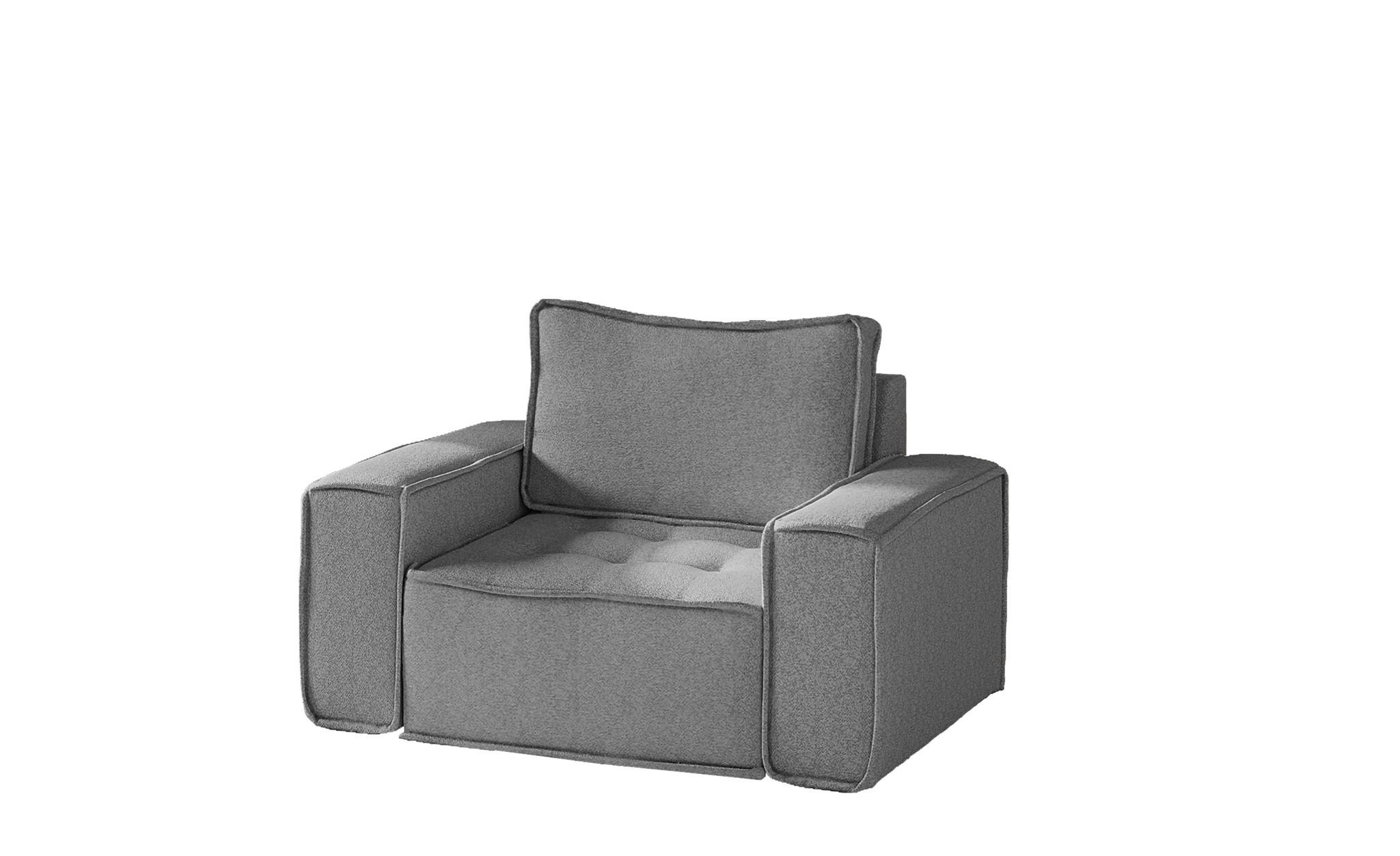 SESSEL Sande In Raven - Grau, Holzwerkstoff/Textil (132/85/90cm) - Fun Möbel
