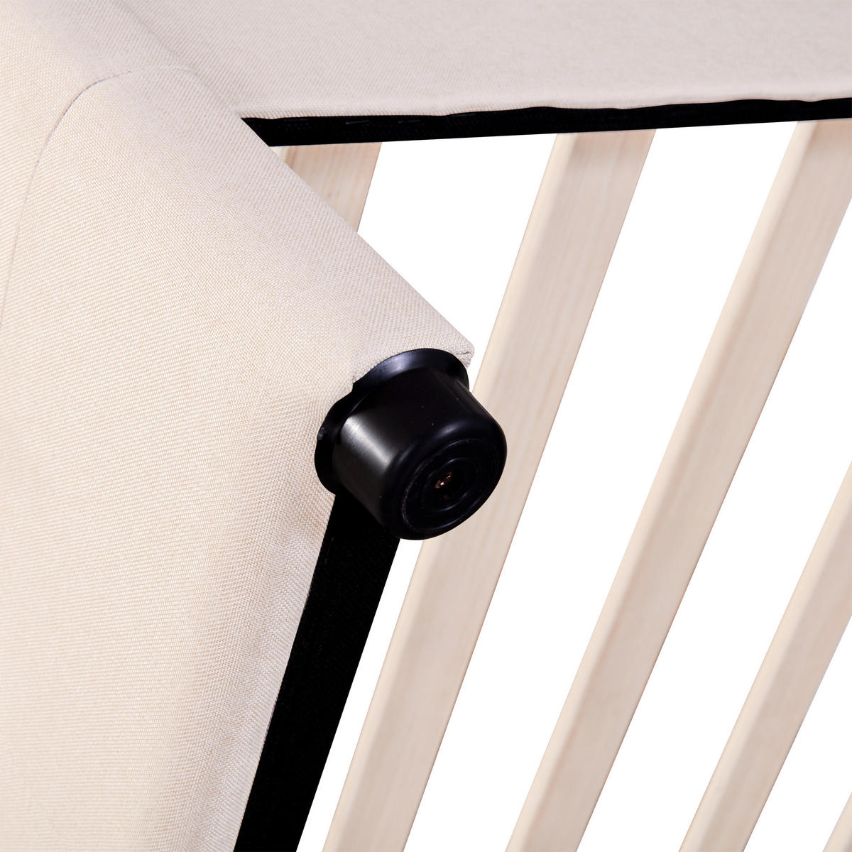 POLSTERBETT 140/200 cm DE-01701, in Beige, mit LED, 4 Schubladen und Bettkasten auf Rollen - Beige, Metall (140/200cm) - ComfortXL