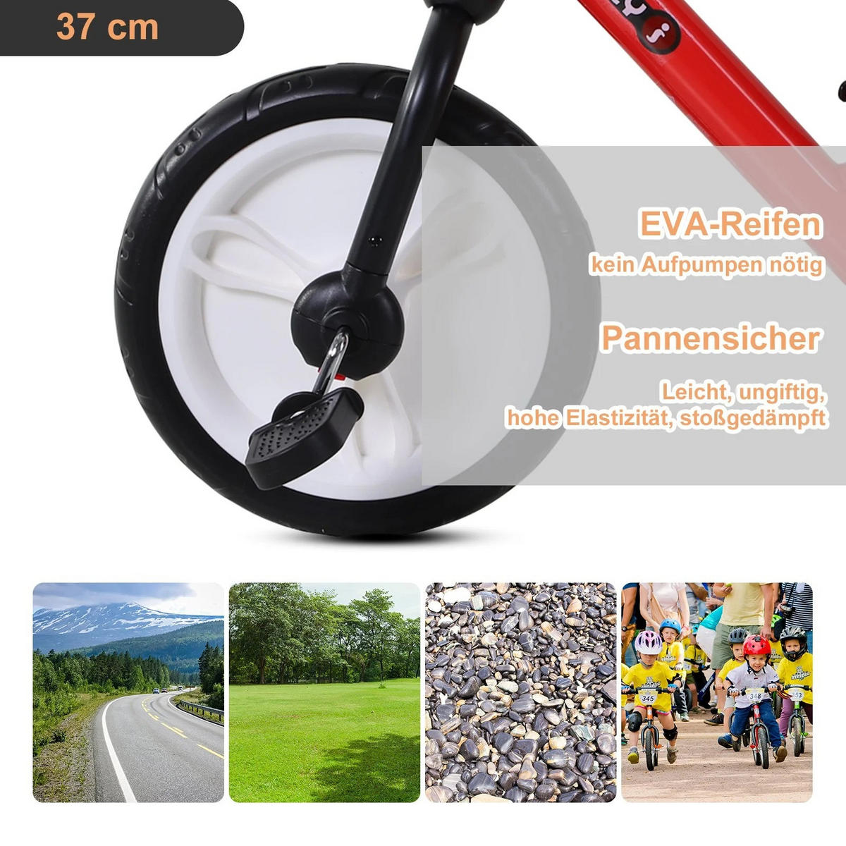 2IN1 LAUFRAD - Rot, Kunststoff/Metall (54/85/36cm) - Jamb