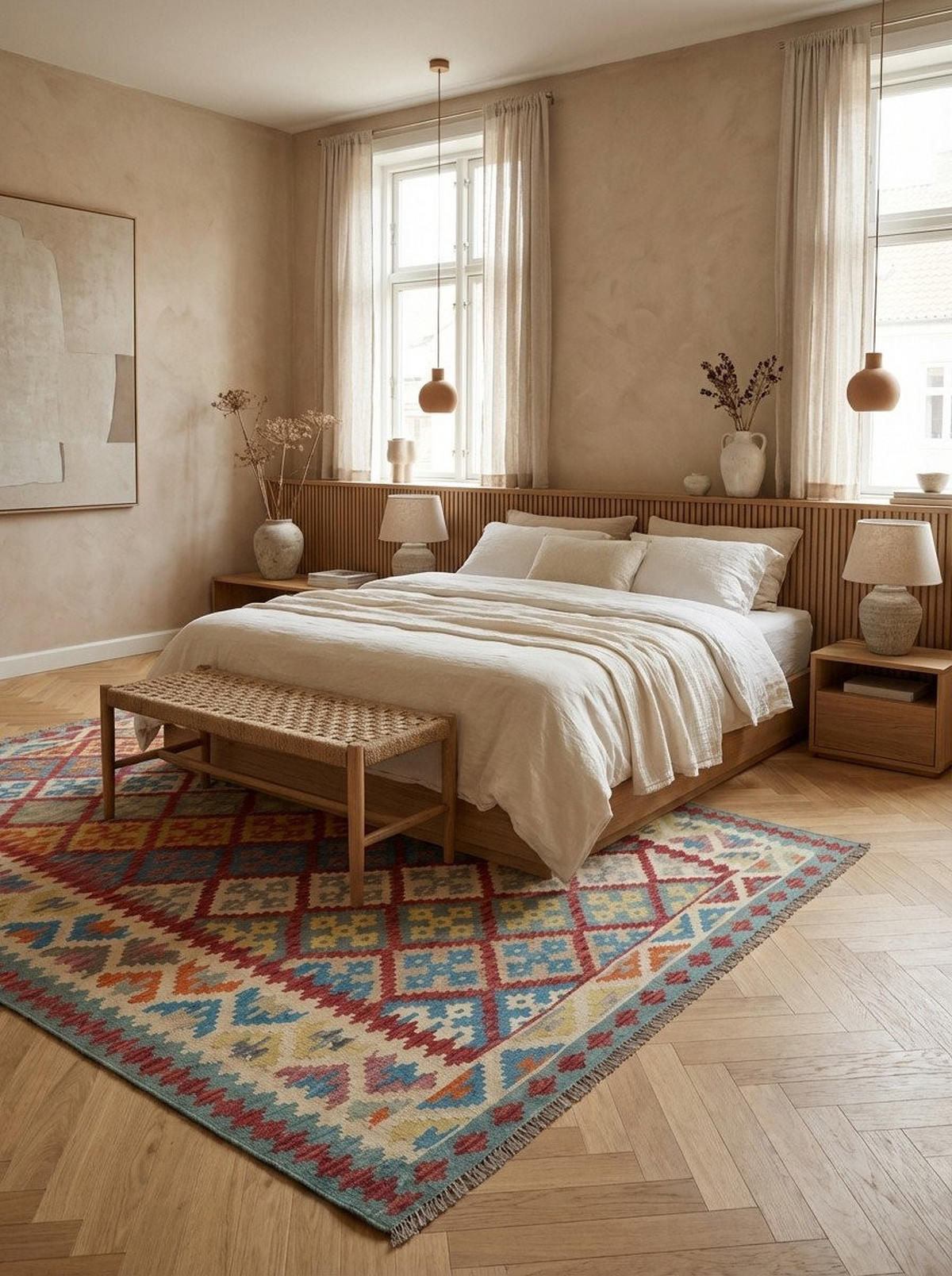 HANDWEBTEPPICH Kelim Gashgai Rot 302/209 cm Schurwolle - Rot, Textil (209/302cm) - Looma