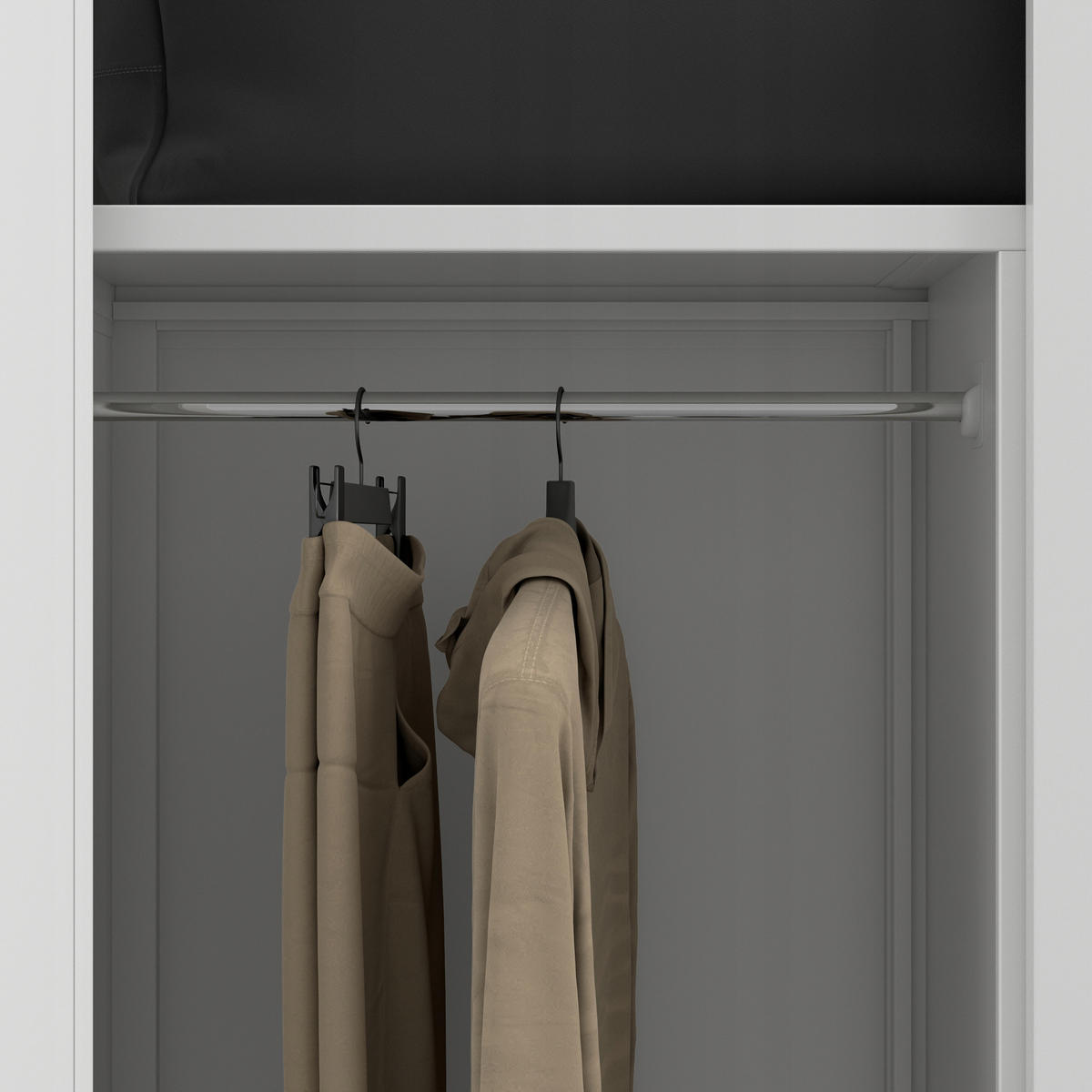 MEHRZWECKSCHRANK DAWID - Weiß, Metall (90/185/45cm) - Jan Nowak