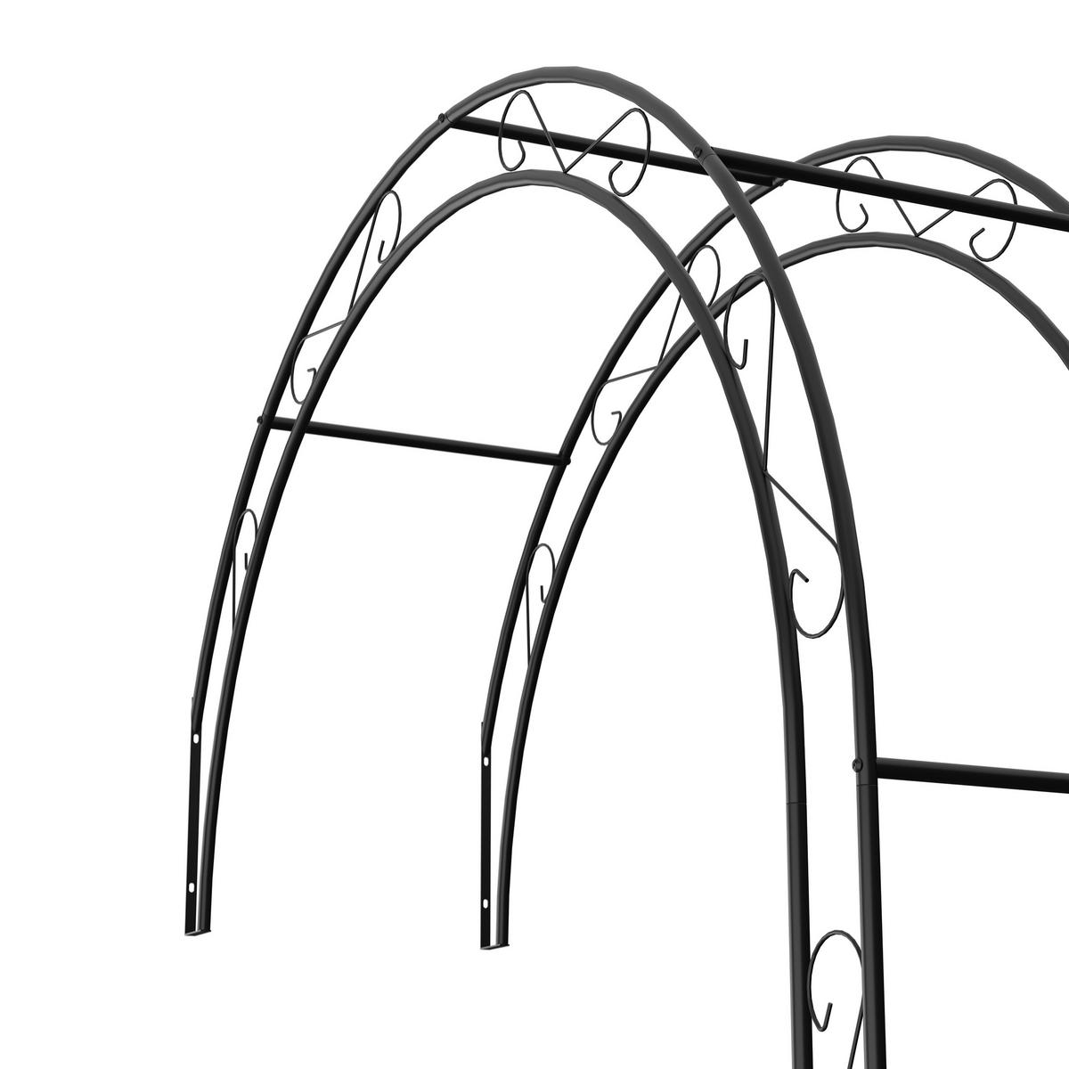 ROSENBOGEN - Schwarz, Metall (130/245/36cm) - Relaxdays