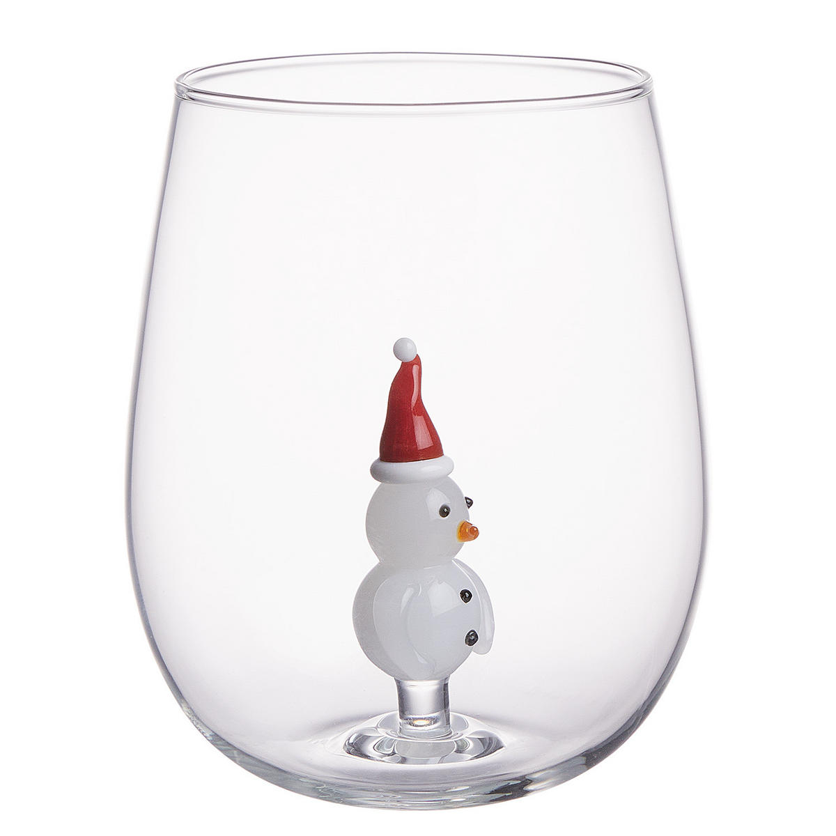 TRINKGLAS Merry & Joy Schneemann 450 ml - Transparent, Glas (0.45L) - Butlers