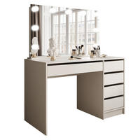 SCHMINKTISCH MADA ELITE in KASCHMIR mit Spiegel und LED Beleuchtung - Kaschmir, Holzwerkstoff (120/142/55cm) - Lookway