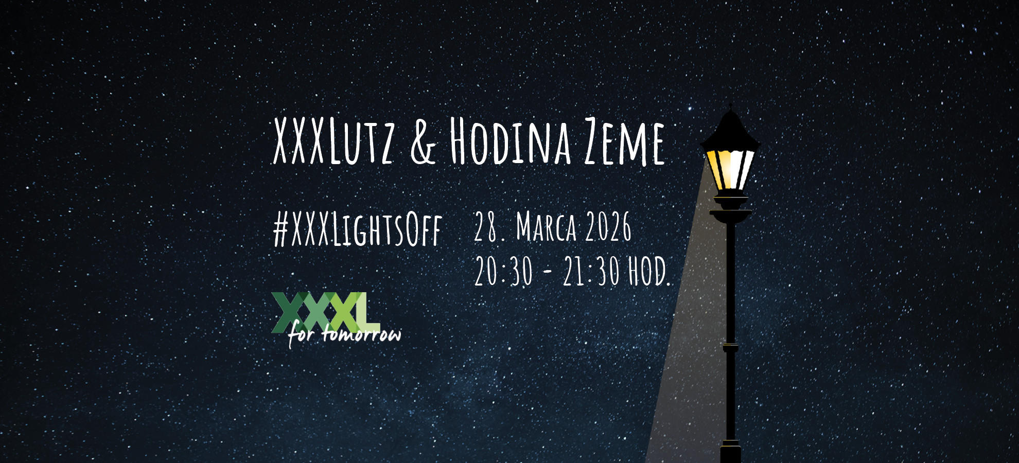 XXXLutz hodina zeme, lights off 2026