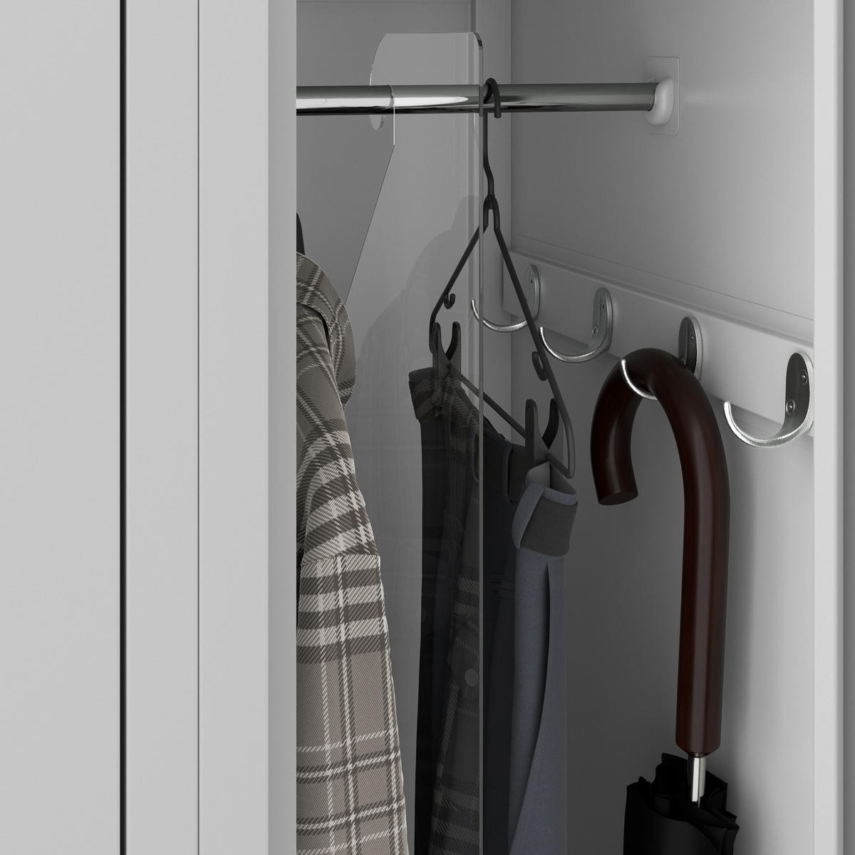 UMKLEIDESCHRANK KACPER II - Grau, Metall (60/180/50cm) - Jan Nowak