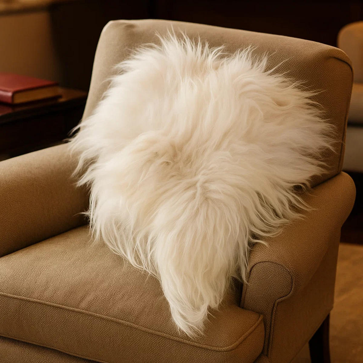 SCHAFFELL Ganzes Island Schaffell Weiß Natur, ca. 120 cm - Weiß, Fell (70/120cm) - Provellus