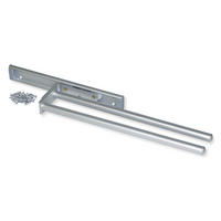 HANDTUCHHALTER, ausziehbar, 2 Arme, Aluminium, matt eloxiert - Dunkelgrau, Metall (12/6/48cm) - EMUCA