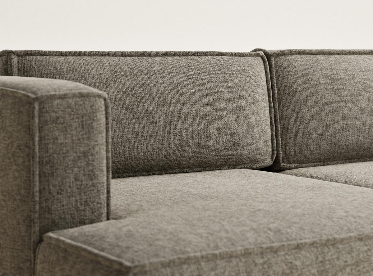 ECKSOFA MIT SCHLAFFUNKTION Velto Braun Chenille-Stoff - Schwarz/Braun, Holz/Holzwerkstoff (152/250cm) - Maison de Reve