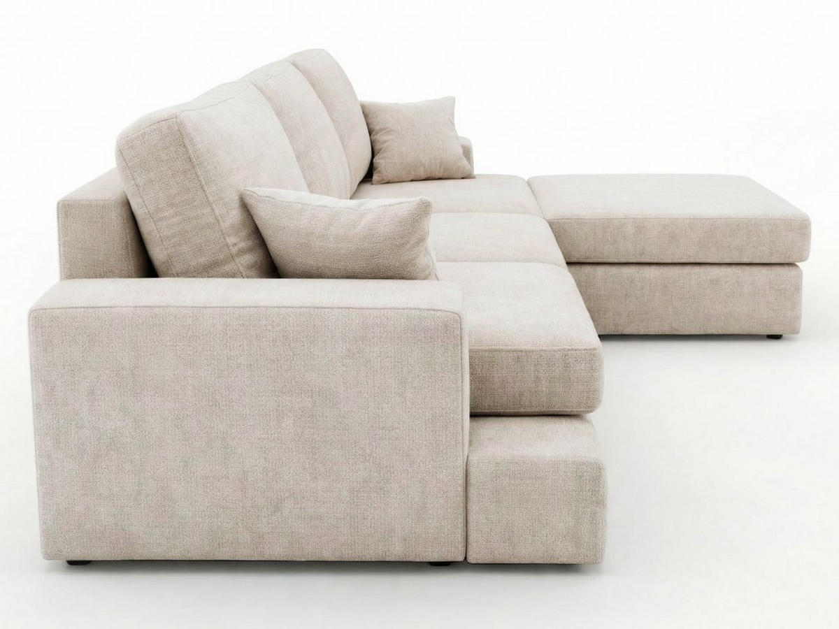 ECKSOFA Nesto Biege Rechts - Beige, Holz/Textil (165/260cm) - Graingold