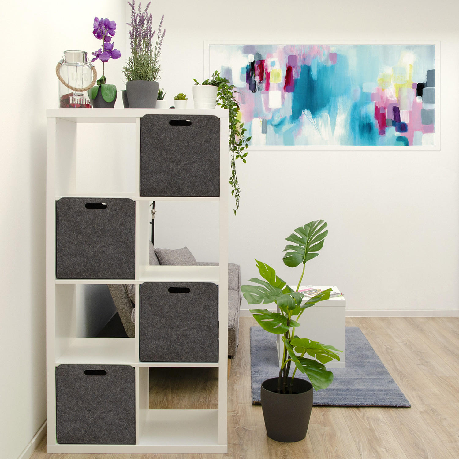 AUFBEWAHRUNGBOX 4er Set 33/38, grau - Grau, Kunststoff (33/33/38cm) - Dunedesign
