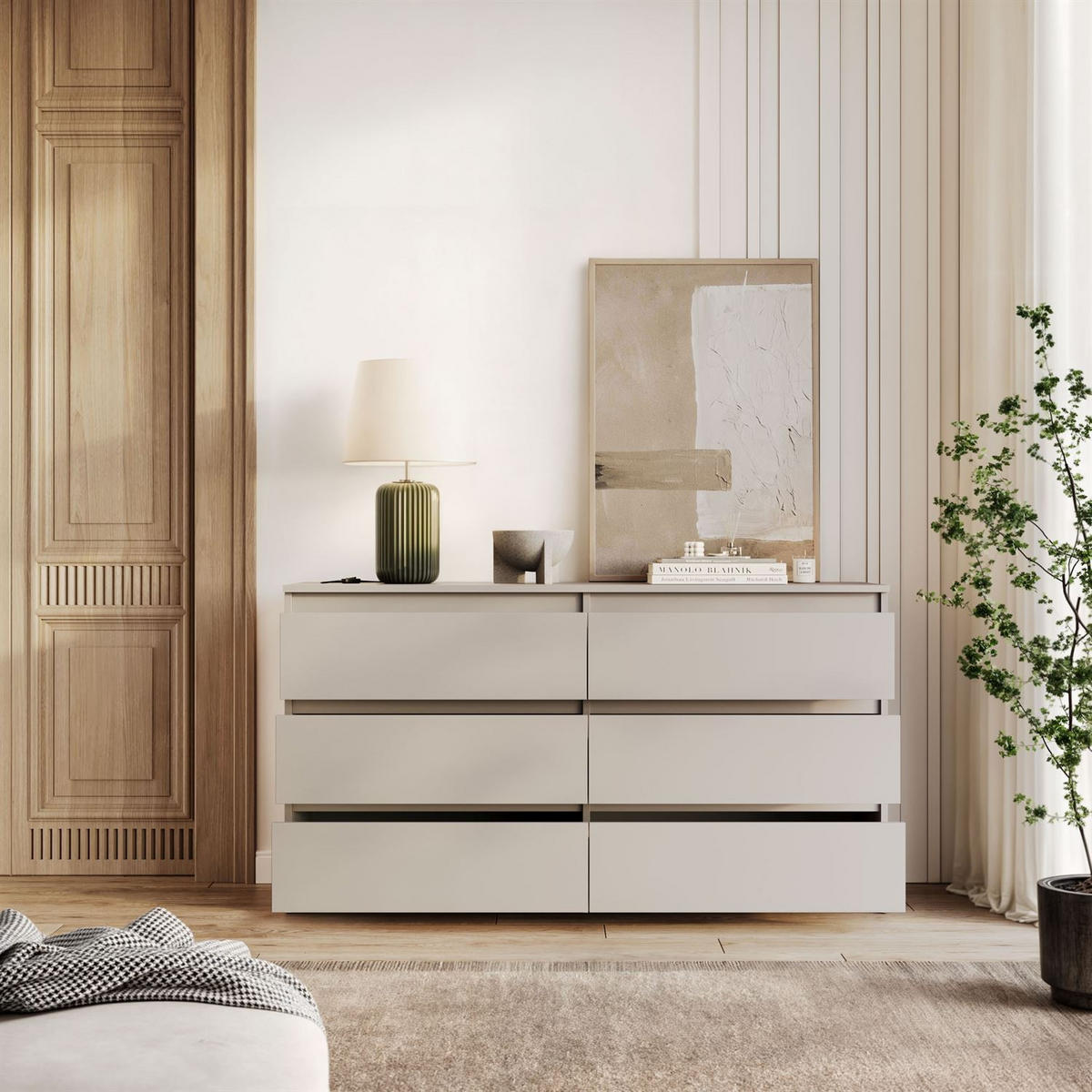 SIDEBOARD HANA M6 Kaschmir 140cm - Kaschmir, Holzwerkstoff (140/74.4/40cm) - Lookway