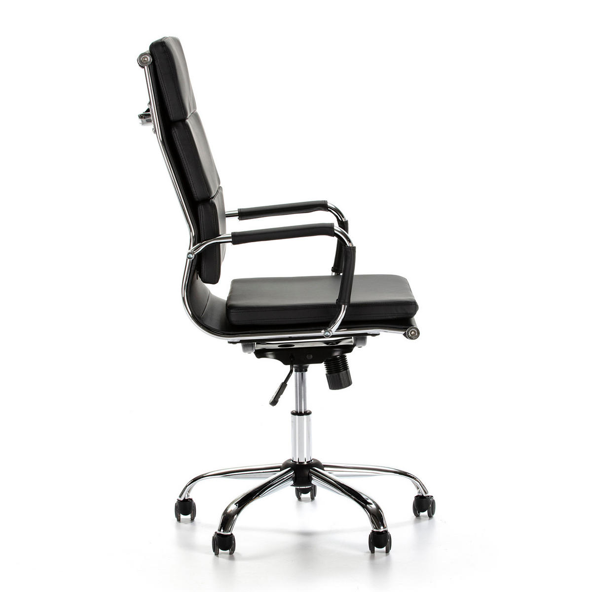 SCAUN rotativ Morgan cu funcție de pat, negru - negru, blană (71/110/54cm) - VS Venta-stock