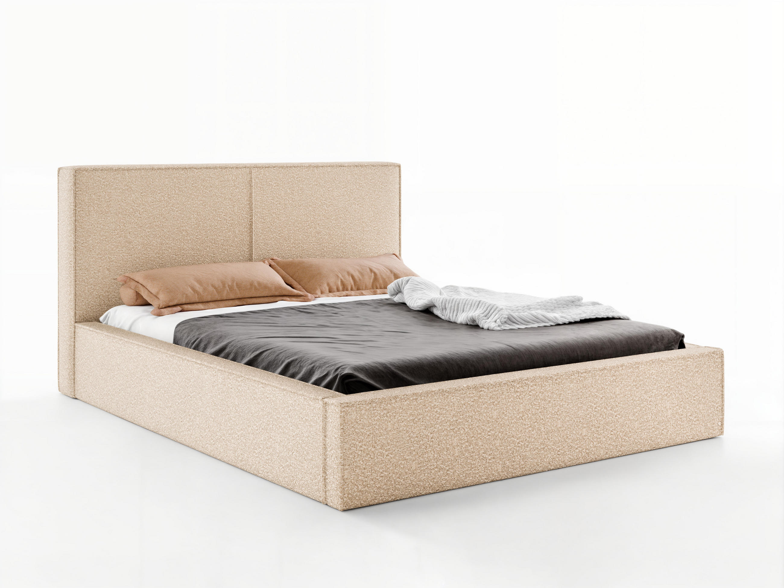 Luxkor24 Polsterbett Beige 180x200 cm